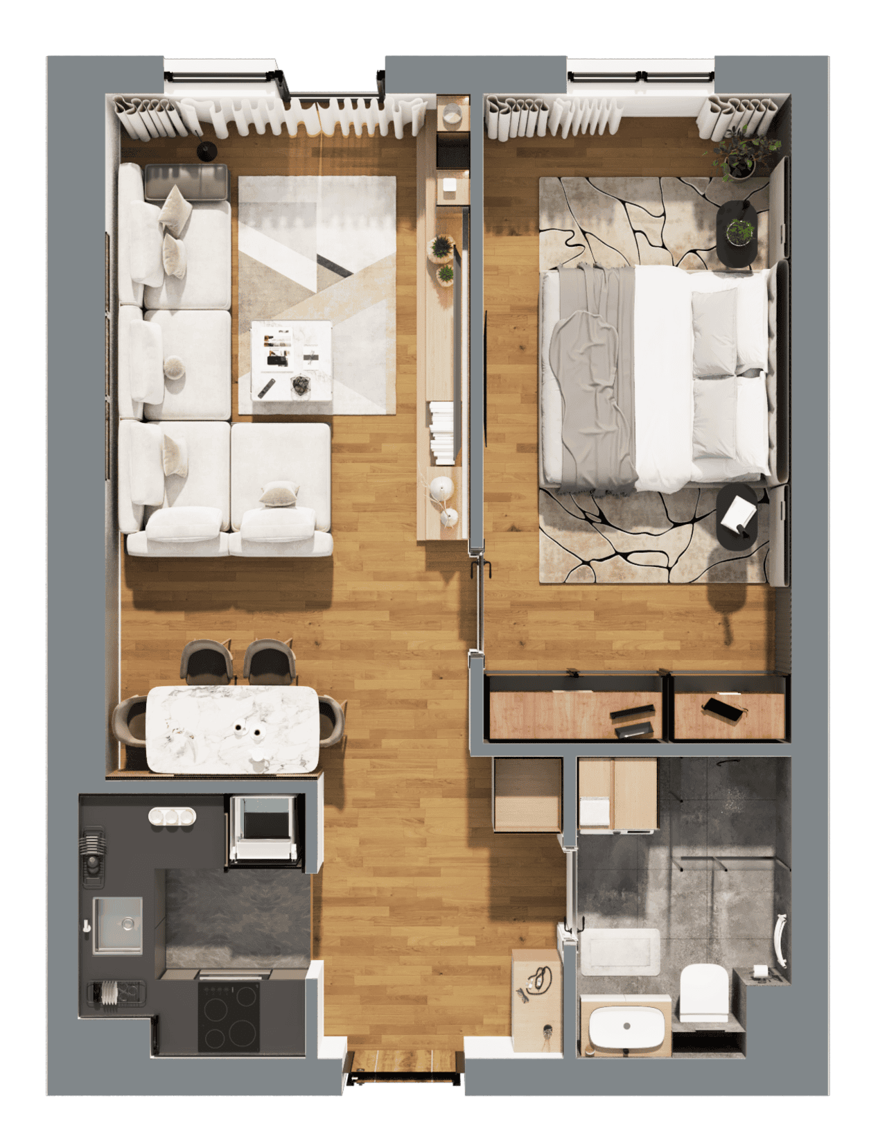 stan 4, stan od 43,28 m2